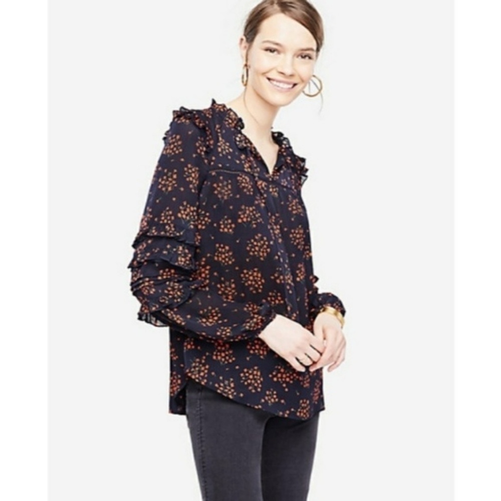 Ann Taylor Ruffled Blouse - Picture 2 of 7